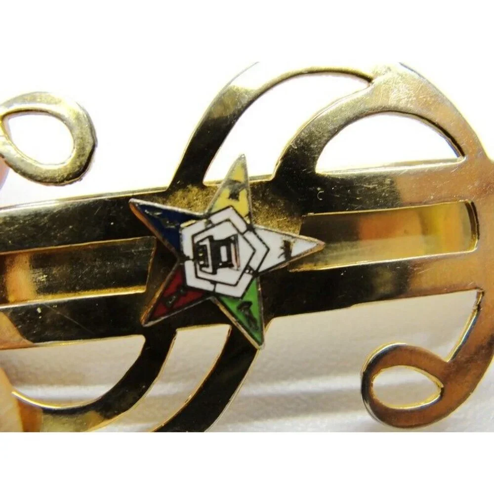 Mason Square Market Order of Eastern Star Dollar $ Sign Gold Tone Money Clip